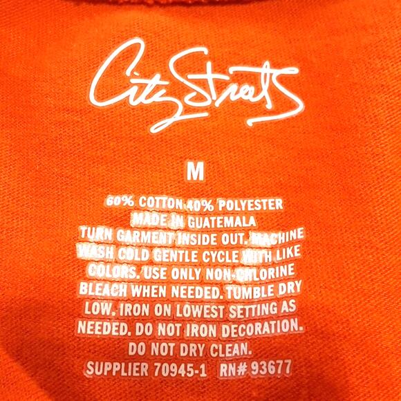 Hallo Queen Womens Sz M Orange with Gold Crown Short Sleeves Tee Shirt NWOT - Picture 8 of 8